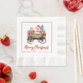 Serviettes en papier pour cochons de Noël (En situation)