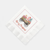 Serviettes en papier pour cochons de Noël (Coin)