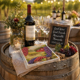 Serviettes en papier pour cocktail aux raisins de 