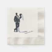 Serviettes En Papier Pour Couples Mariage (Devant)