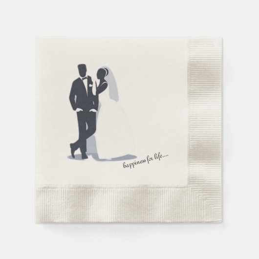 Serviettes En Papier Pour Couples Mariage (Devant)