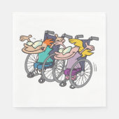Serviettes en papier pour course en fauteuil roula (Devant)