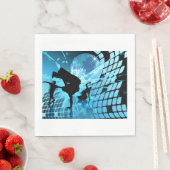 Serviettes en papier pour danseurs Silhouetté (En situation)