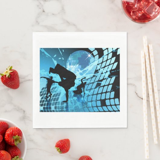 Serviettes en papier pour danseurs Silhouetté (En situation)