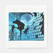 Serviettes en papier pour danseurs Silhouetté (Devant)