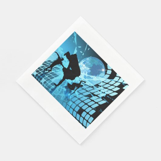 Serviettes en papier pour danseurs Silhouetté (Coin)