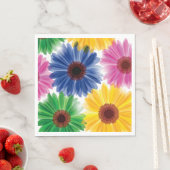 Serviettes en papier pour déjeuner de fleurs (En situation)