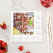 Serviettes en papier pour déjeuner GINGERBREAD MAN (En situation)
