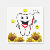 Serviettes en papier pour dentiste de tournesol (Devant)