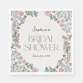 Serviettes en papier pour douche de mariée botaniq (Devant)