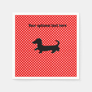 Serviettes en papier pour fête avec dachshund roug
