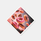 Serviettes en papier pour fête avec donuts (Coin)