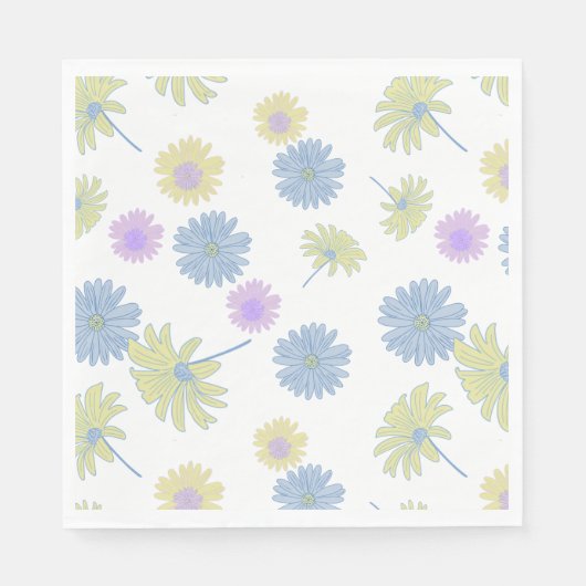 Serviettes en papier pour fête Dainty Daisies (Devant)