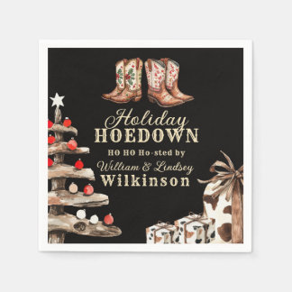 Serviettes en papier pour fête de Noël country