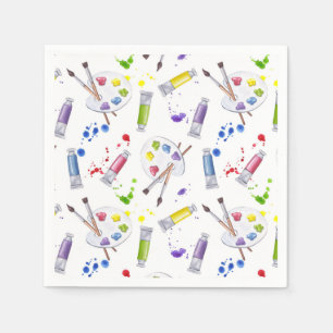 Serviettes en papier pour fête de peinture, Fête d