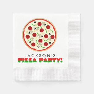 Serviettes en papier pour fête de pizza