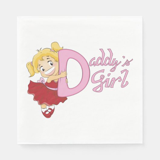 Serviettes en papier pour filles Daddys (Devant)