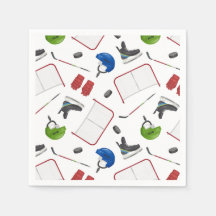 Serviettes en papier pour hockey sur glace, Fourni