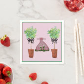 Serviettes en papier pour invités avec chiens Staf (En situation)