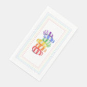 Serviettes en papier pour invités RAINBOW CANDY (Coin)