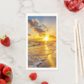 Serviettes en papier pour invités Sunset Beach 1 (En situation)