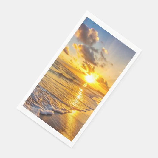 Serviettes en papier pour invités Sunset Beach 1 (Coin)