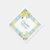 Serviettes en papier pour la douche de mariée au c (Coin)