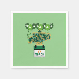 Serviettes en papier pour la fête de la Saint Patr
