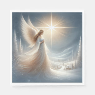 Serviettes en papier pour la fête de Noël d'ange e
