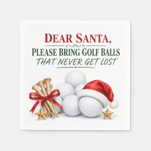 Serviettes en papier pour la fête de Noël de golf