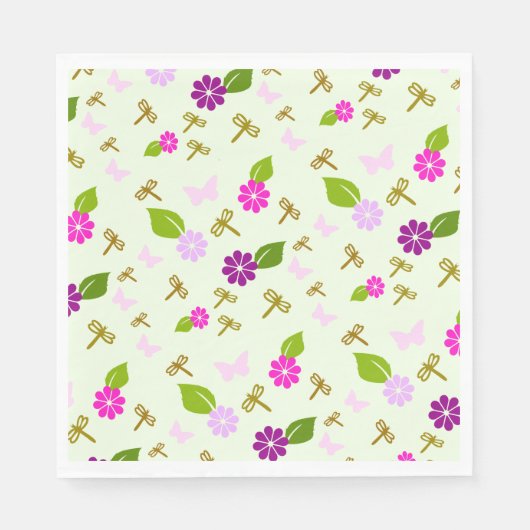 Serviettes en papier pour la table de jardin de fl (Devant)