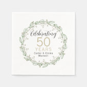 Serviettes en papier pour le 50e anniversaire (Devant)