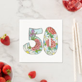 Serviettes en papier pour le 50e anniversaire ou p (En situation)