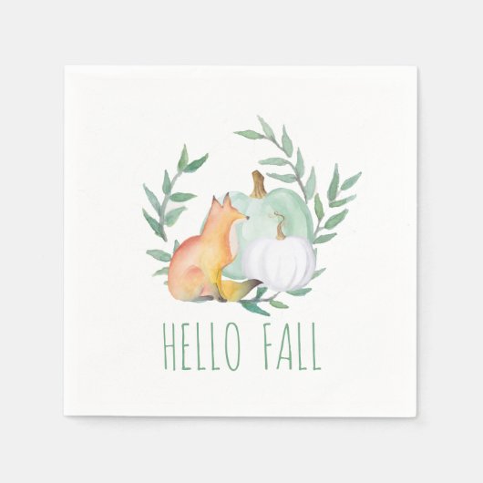 Serviettes en papier pour le Renard de Thanksgivin (Devant)