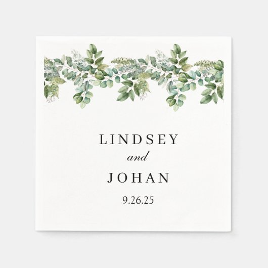 Serviettes en papier pour mariage (Devant)