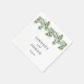 Serviettes en papier pour mariage (Coin)