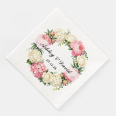 Serviettes en papier pour mariage (Coin)