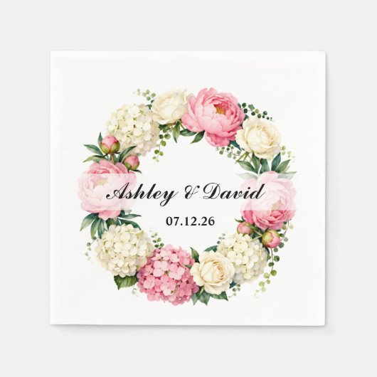 Serviettes en papier pour mariage (Devant)