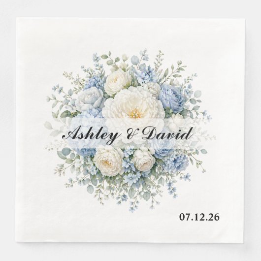 Serviettes en papier pour mariage (Devant)