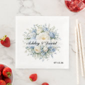 Serviettes en papier pour mariage (En situation)
