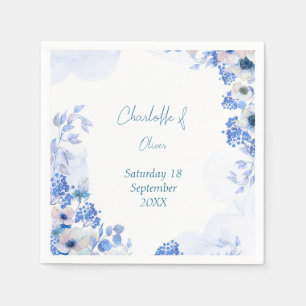 Serviettes en papier pour mariage à motif floral b