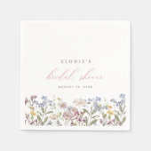 Serviettes en papier pour mariage champêtre de fle (Devant)