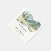 Serviettes en papier pour mariage rustique avec pi (Coin)