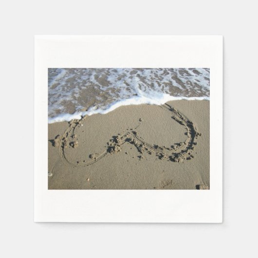 Serviettes en papier pour mariage sur la plage de (Devant)