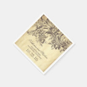 serviettes en papier pour mariage vintage (Coin)