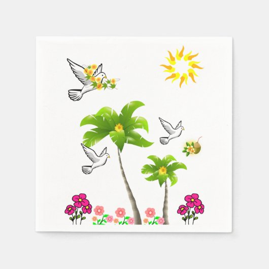 Serviettes en papier pour oiseaux (Devant)