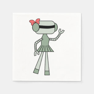 Serviettes en papier pour robot fille