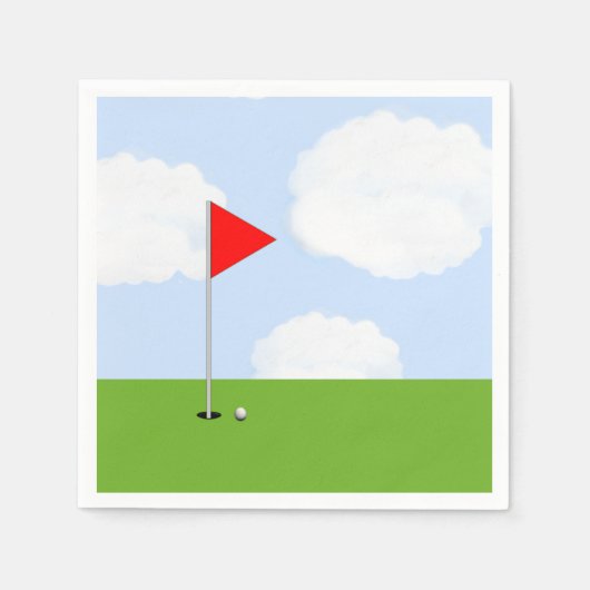 Serviettes en papier pour soirée golf (Devant)