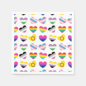 Serviettes en papier Pride Hearts (Devant)