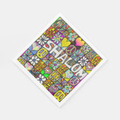 Serviettes en papier psychédélique Shalom LOVE Ret (Coin)